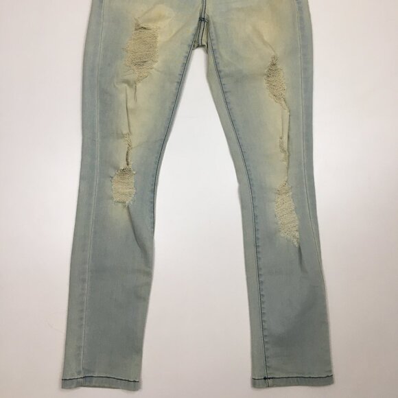 BEBE Florent Wash Distressed Logo Hardware 5 Pocket Skinny Jeans - Picture 9 of 16